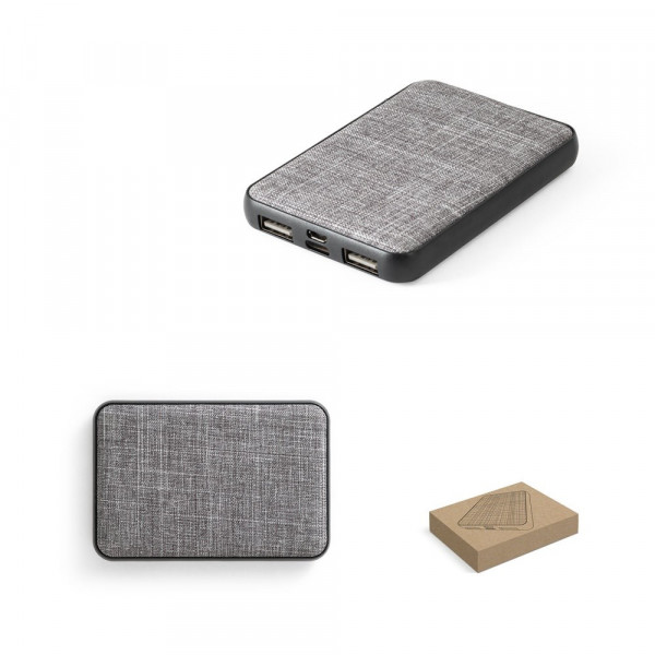 RENEWAL BATTERY. Powerbank 5'000 mAh in gerecycled PET (100% rPET)