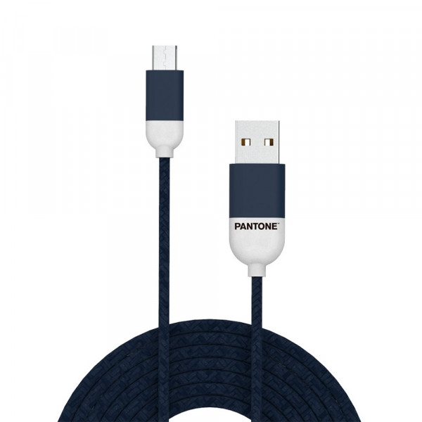 Cable Micro USB 1m, Pantone,marine blauw