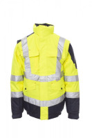 fluorescent yellow/navy blue