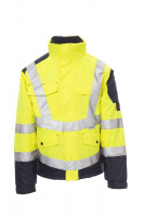 fluorescent yellow/navy blue